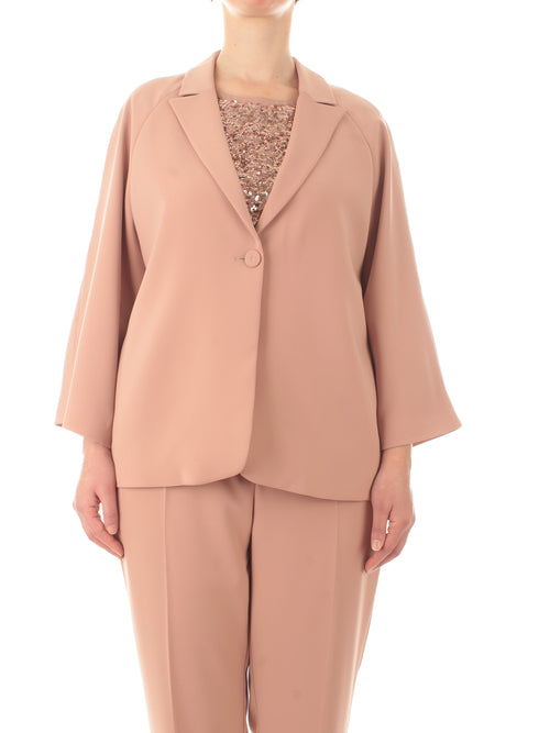 Elena Mirò giacca elegante da donna rosa antico