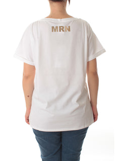 Marina Rinaldi Sport Eris t-shirt in jersey con stampa da donna bianco