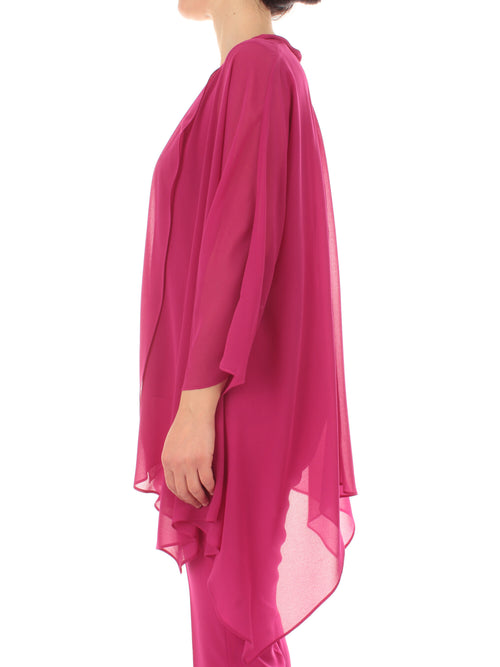 Persona by Marina Rinaldi Faggio top e casacca in georgette da donna orchidea