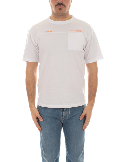 K-Way FANTOME T-shirt da uomo white/orange