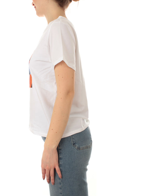 Emme Marella Brezza t-shirt in jersey bianco da donna