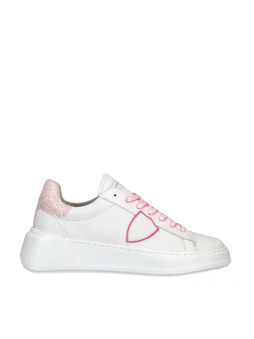Philippe Model BJLD VJ02 Tres Temple low sneaker da donna blanc/fucsia