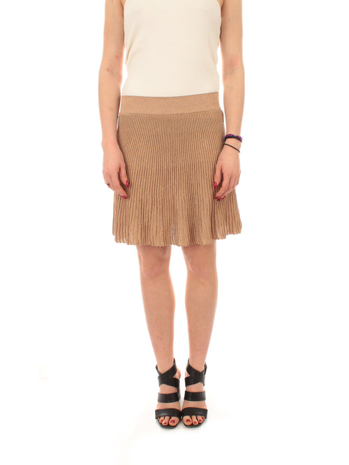 Akep minigonna plissettata da donna sabbia