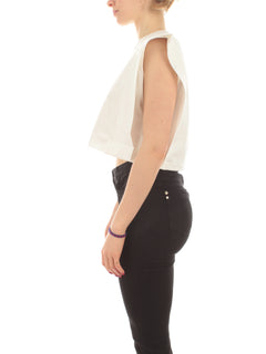 Akep T-shirt smanicata con stampa rodeo da donna panna