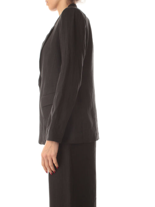 Emme Marella LEGUME blazer in lino da donna nero