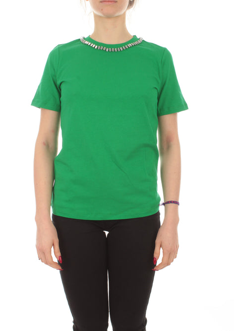 Emme Marella ORDINE T-shirt con pietre da donna verde