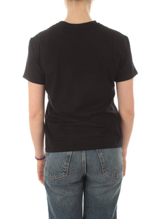 Mc2 Saint Barth EMILIE T-shirt con ricamo sb 00 strass nero da donna