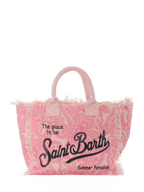 Mc2 Saint Barth VANITY borsa in canvas da donna cachemire vibe 21 rosa