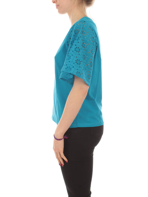 Emme Marella NET T-shirt in jersey da donna turchese