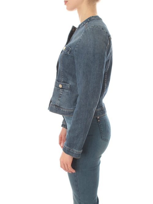 IBlues Puffo giacca boxy in jeans da donna blue jeans