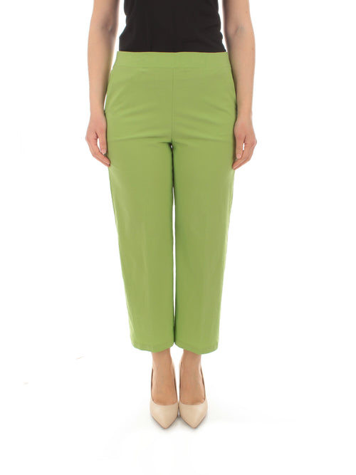 Gigliorosso pantaloni cropped da donna verde
