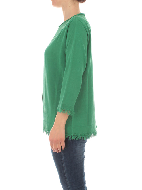Gaia Life cardigan in maglia da donna verde smeraldo