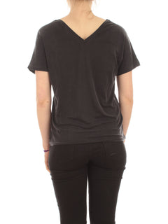 RRD-Roberto Ricci Designs CUPRO T-shirt scollo a V da donna nero