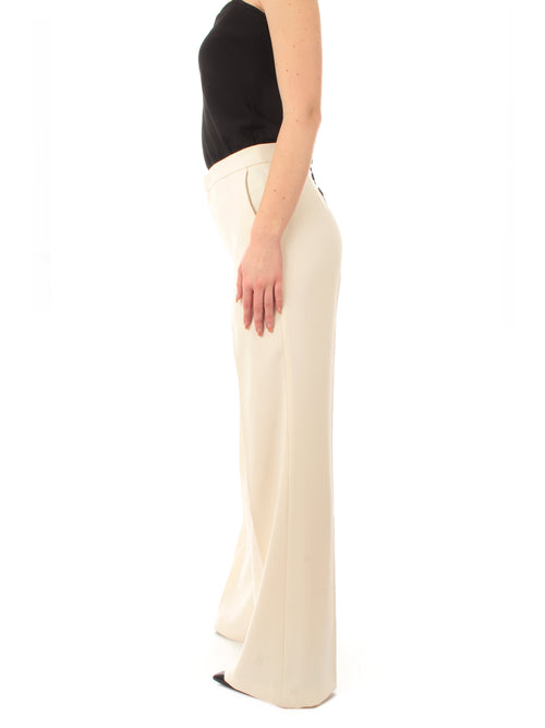 Twinset pantaloni wide leg da donna neve