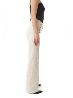 Twinset jeans flare con bottoni décor da donna bianco