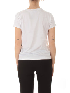 Twinset T-shirt con stampa a cuore da donna bianco ottico