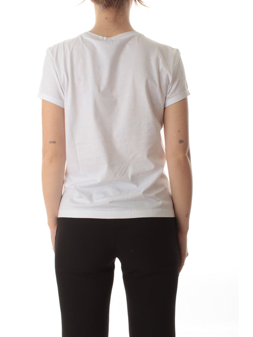 Twinset T-shirt con stampa quadrifoglio da donna bianco ottico