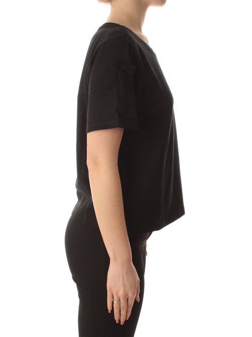 Twinset Actitude T-shirt regular con fiocchetti da donna nero