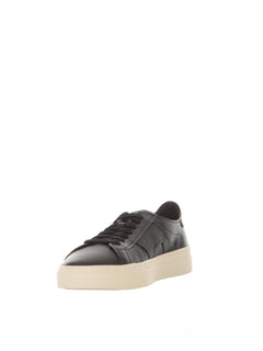 Santoni double buckle sneaker da uomo in pelle blue