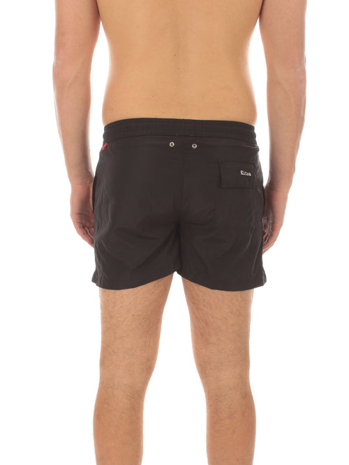 Kiton boxer mare in microfibra da uomo nero