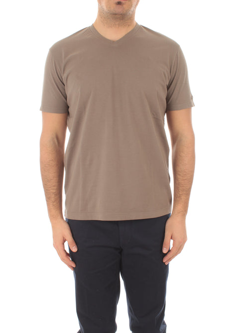 Paul & Shark T-shirt scollo a V da uomo tortora