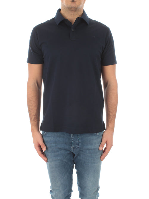 Paul & Shark polo in piqué di cotone da uomo blu
