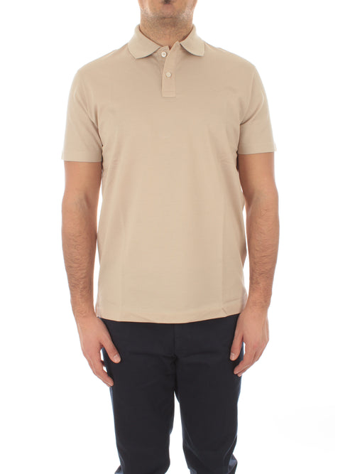 Paul & Shark polo in piqué di cotone da uomo beige