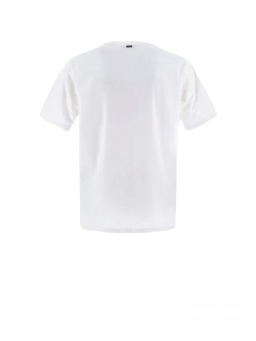 Herno t-shirt in superfine cotton stretch e light scuba da uomo bianco