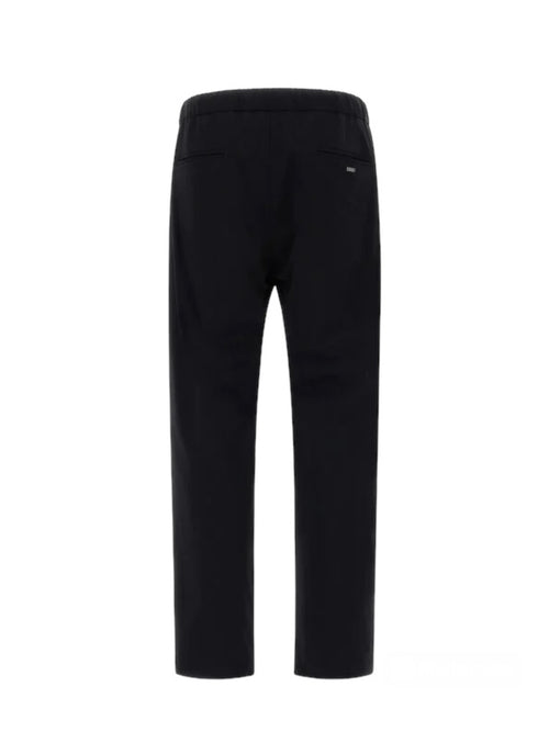 Herno pantaloni in nylon jersey da uomo nero