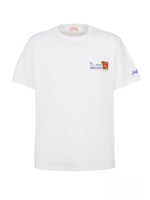 Mc2 Saint Barth PORTOFINO T-shirt da uomo MI SONO SBAGLIATO 01N EMB bianco