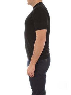 Tagliatore t-shirt lupetto a manica corta in cotone da uomo nero