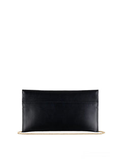 Patrizia Pepe pochette in pelle con tracolla da donna black/light gold