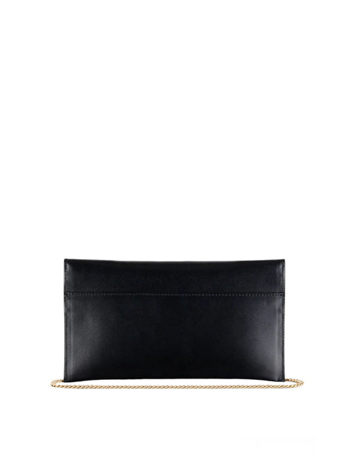 Patrizia Pepe pochette in pelle con tracolla da donna black/light gold