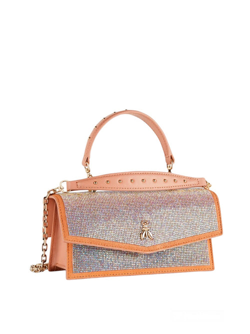 Patrizia Pepe borsa fly bamby in full strass da donna crystal rose