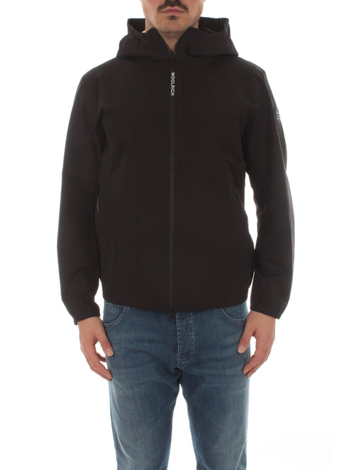 Woolrich giacca Pacific impermeabile con cappuccio da uomo black