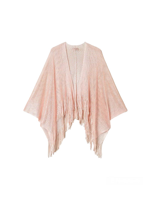 Twinset poncho coprispalle in lurex da donna rosa cupcake