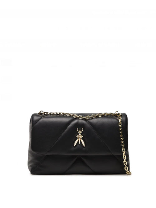 Patrizia Pepe borsa a tracolla con patta Fly Puffy da donna nero