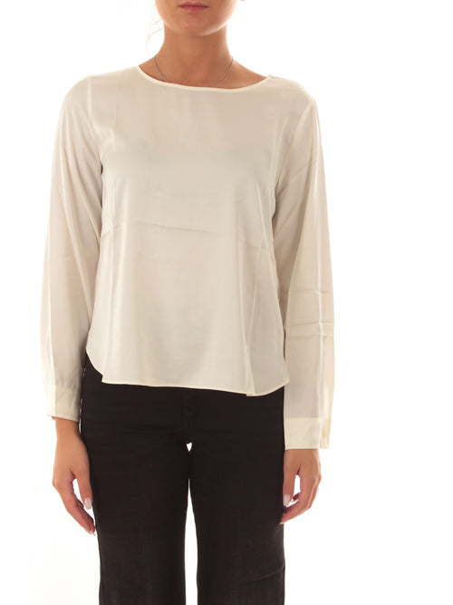 Emme Marella MADERA blusa in raso da donna burro