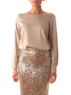 Emme Marella MADERA blusa in raso da donna beige