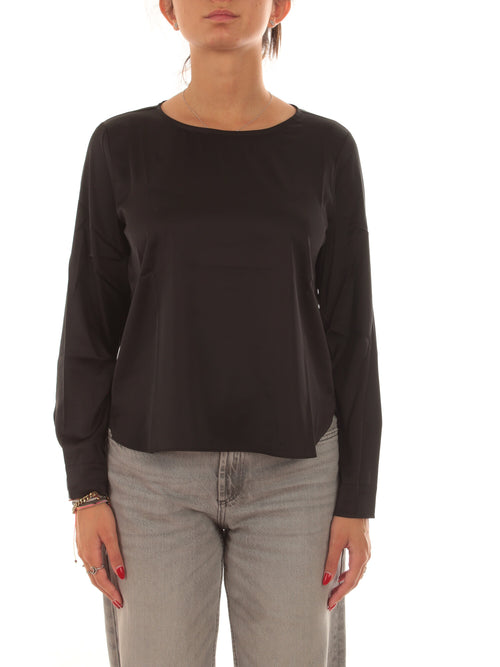 Emme Marella MADERA blusa in raso da donna nero