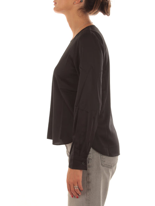 Emme Marella MADERA blusa in raso da donna nero