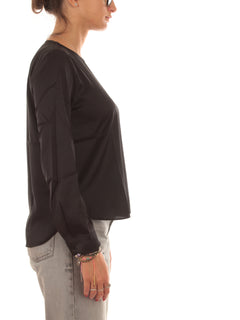 Emme Marella MADERA blusa in raso da donna nero