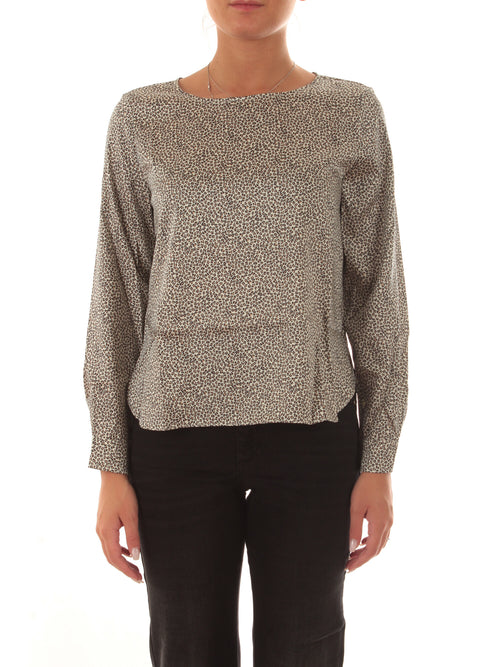 Emme Marella FINE blusa in twill da donna burro macula