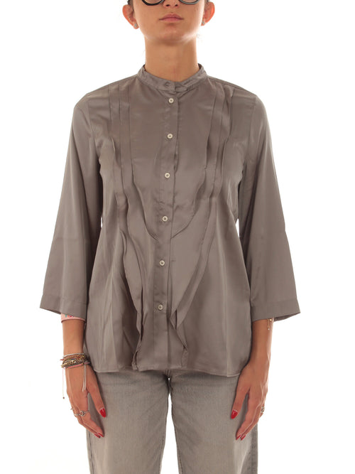 Emme Marella ANICE camicia con volant da donna grigio