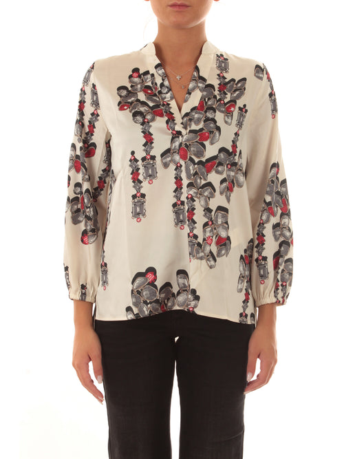 Emme Marella ARTICLE blusa in twill da donna burro gioiello