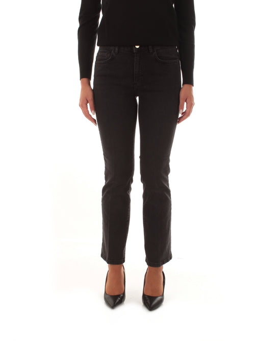 Emme Marella ibisco jeans a sigaretta da donna nero