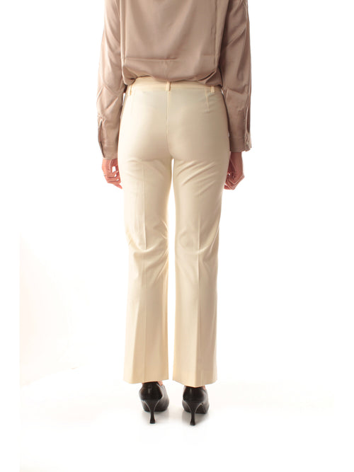 Emme Marella EGIDIO pantalone flare da donna bianco lana