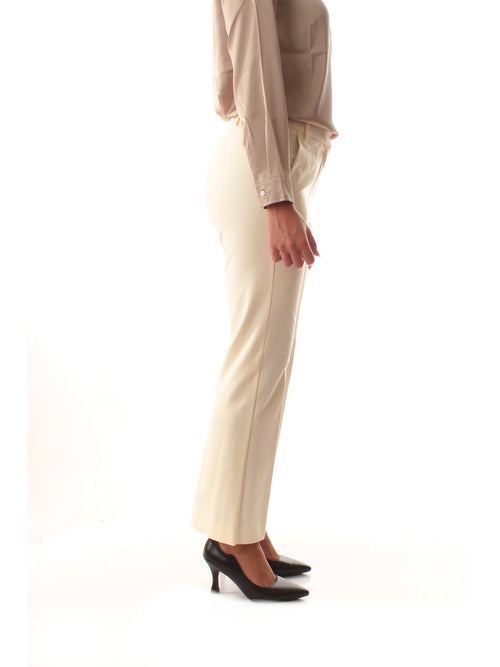 Emme Marella EGIDIO pantalone flare da donna bianco lana