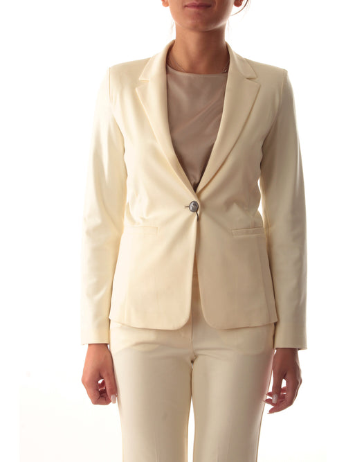 Emme Marella ROTA blazer monopetto da donna bianco lana