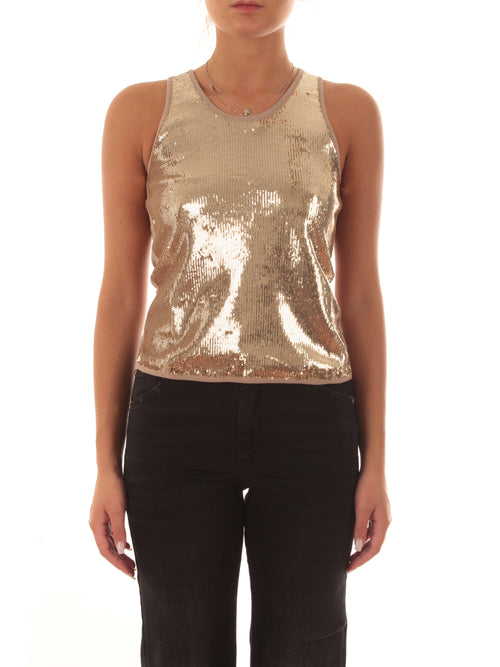 Emme Marella veneto top in paillettes da donna cacha